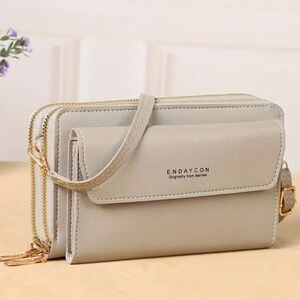 Women's Gray Crossbody Bag~Large capacity crossbody bag~ multiple compartments